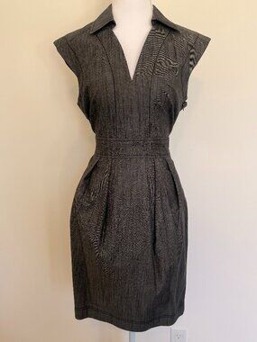 Calvin Klein Gray Sheath Dress Size 6 Work Office Career Dress